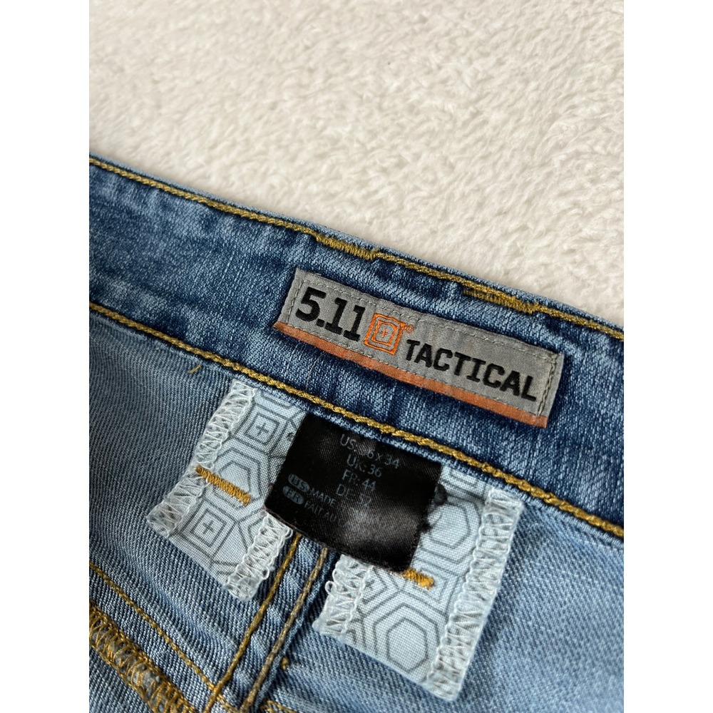 5.11 Tactical Defender-Flex Straight Leg Jeans Mens 36x34 Blue Denim 74477-586 - Picture 5 of 10